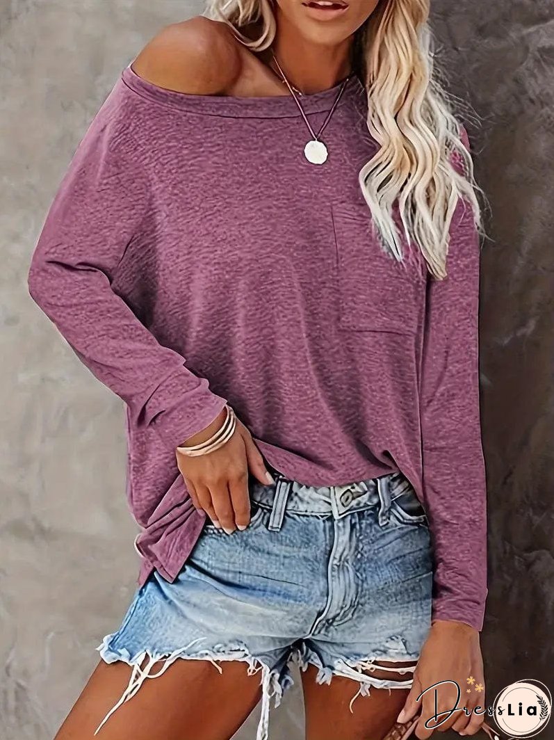 Long Sleeve Crew Neck T-Shirt for Women