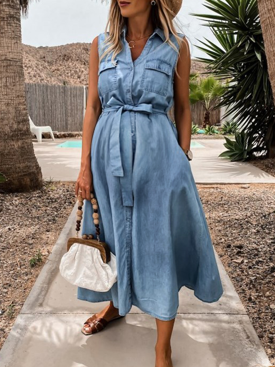 denim dress for pregnant