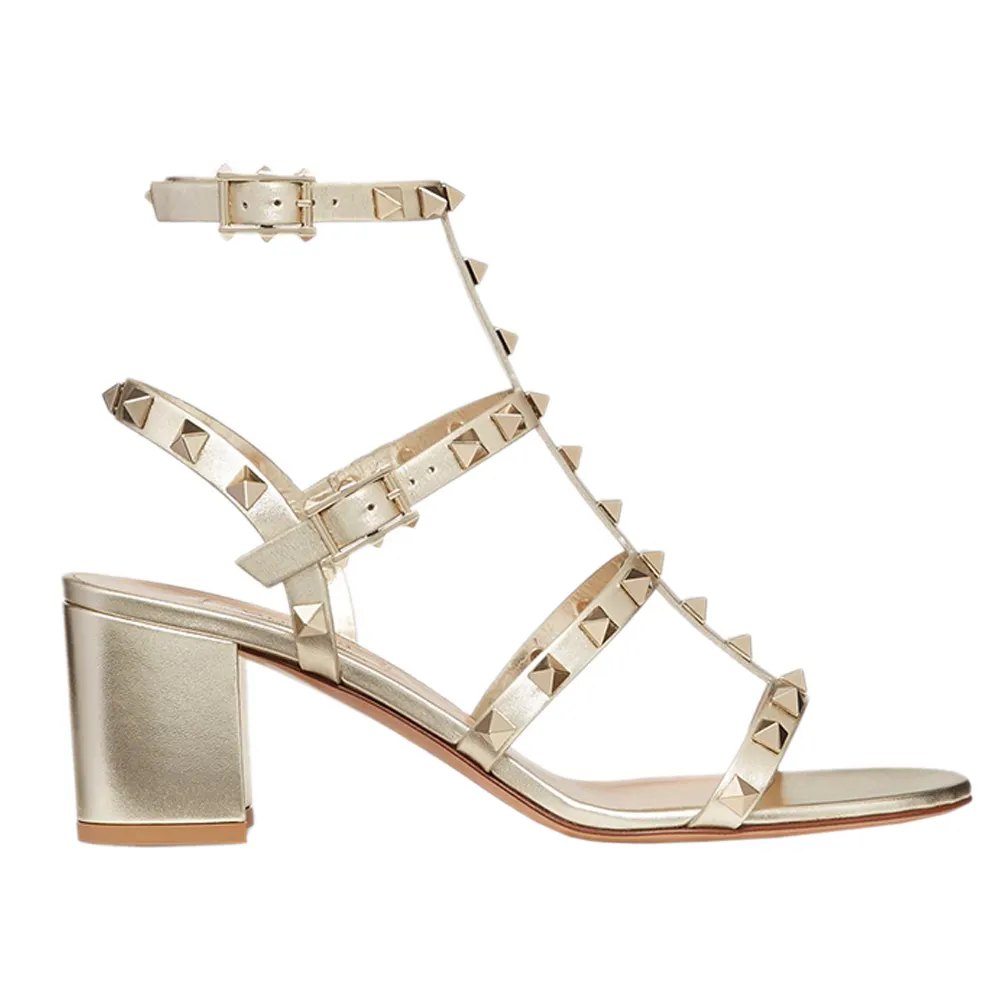 60mm Women's Rivets Block Heels Party Daily Summer Sandals-vocosishoes