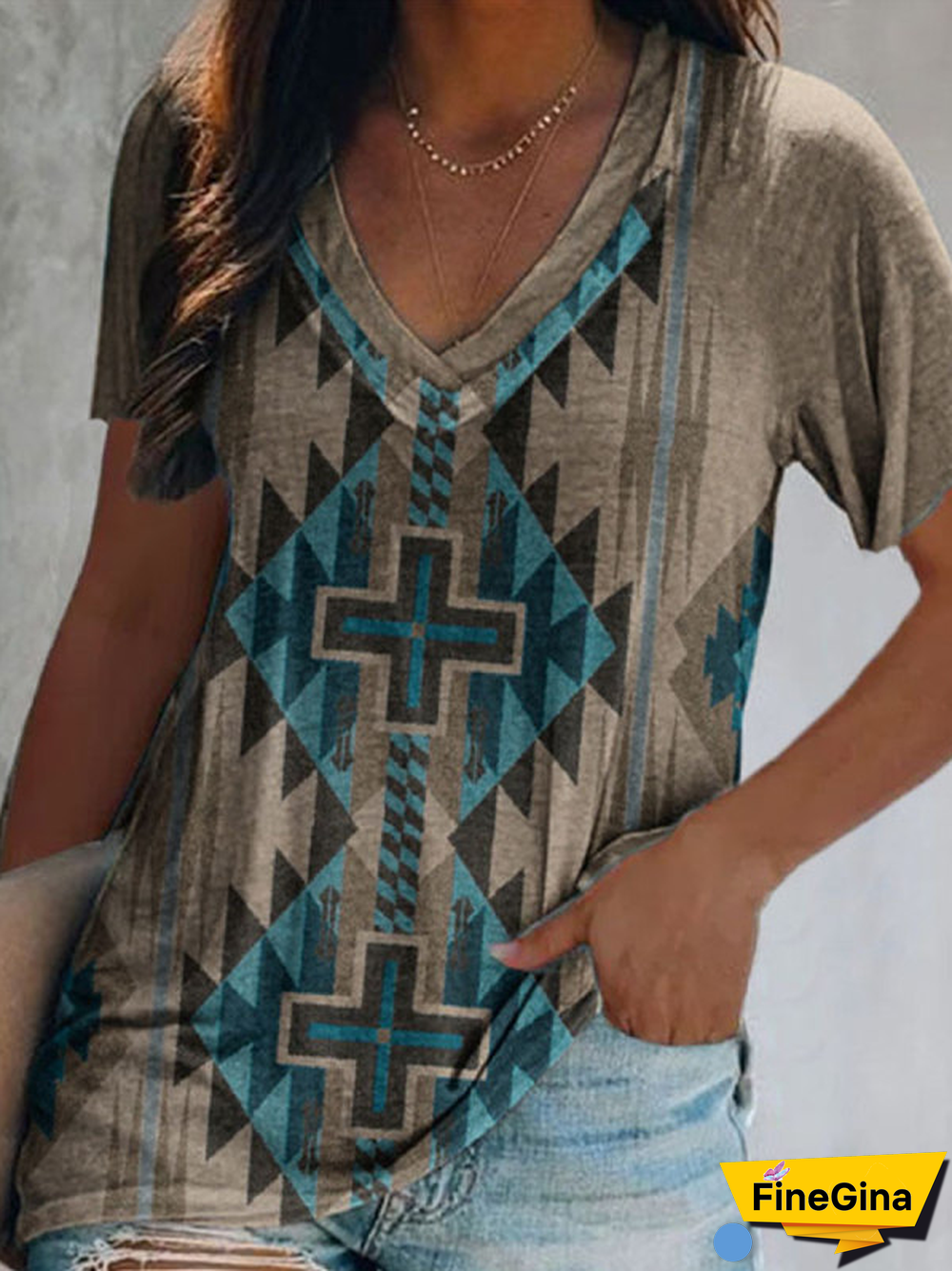 Casual Tribal Short Sleeve T-Shirt