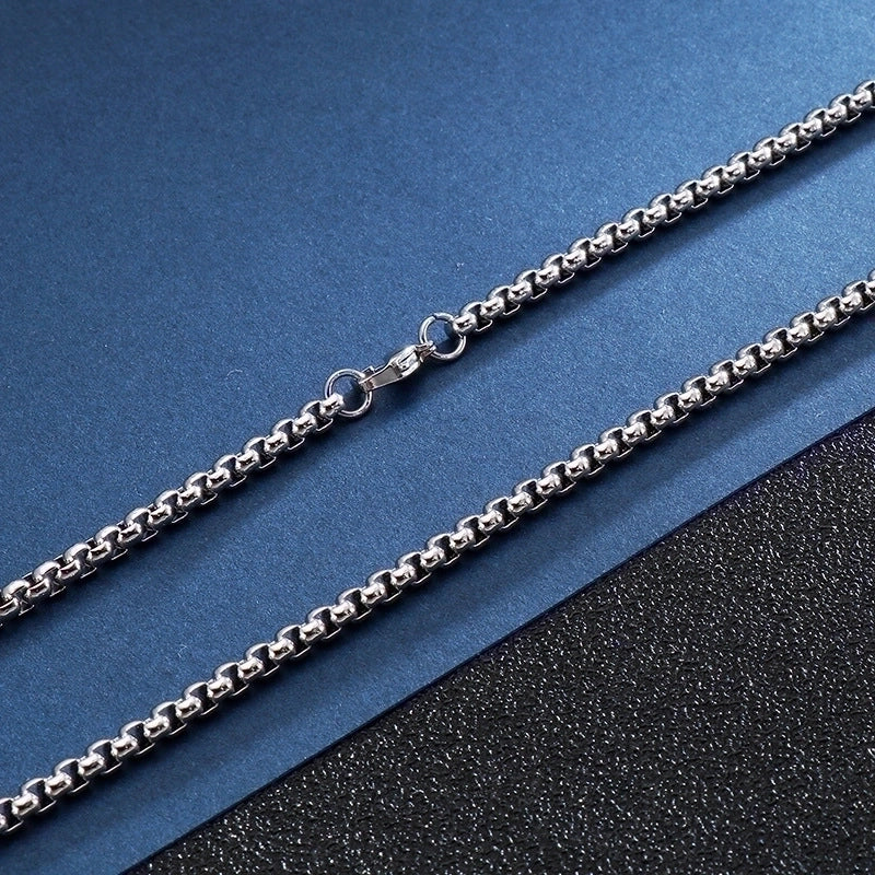 Minimalist Geometric Titanium Steel Chain 18K Gold Plated Unisex Necklace