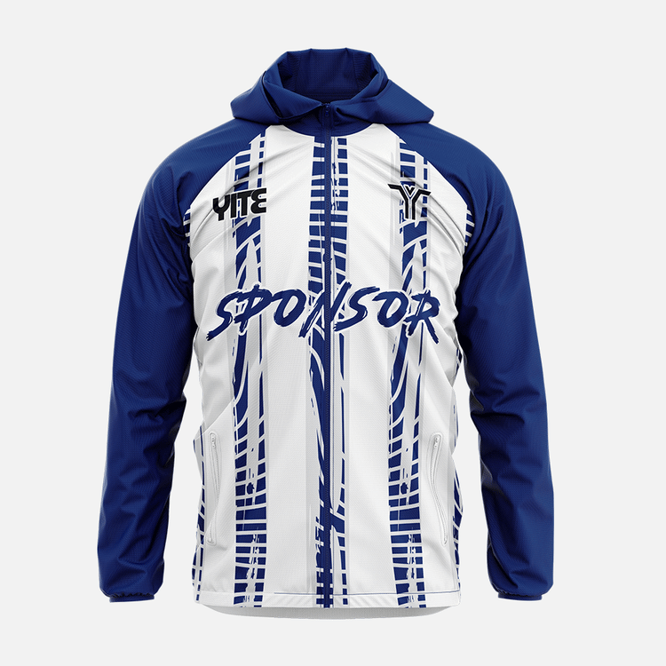 YITE |LF24-016- White  And Blue Windbreaker Jacket