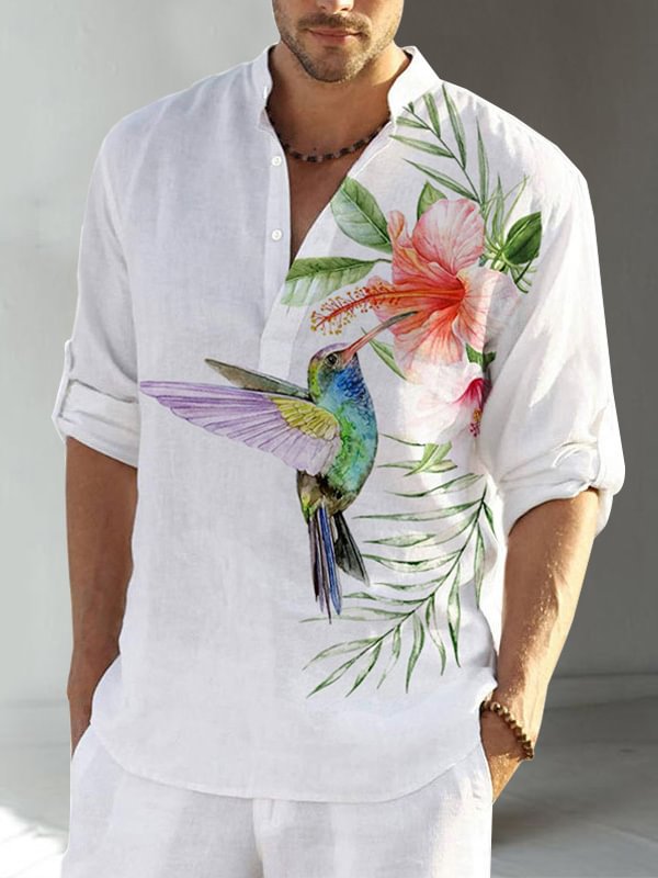 Pre-sale Floral & Bird Men's Casual Shirt