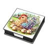 Leather Animals Diamond Painting Notecard Box Flowers Gem Art Sticky Note Holder