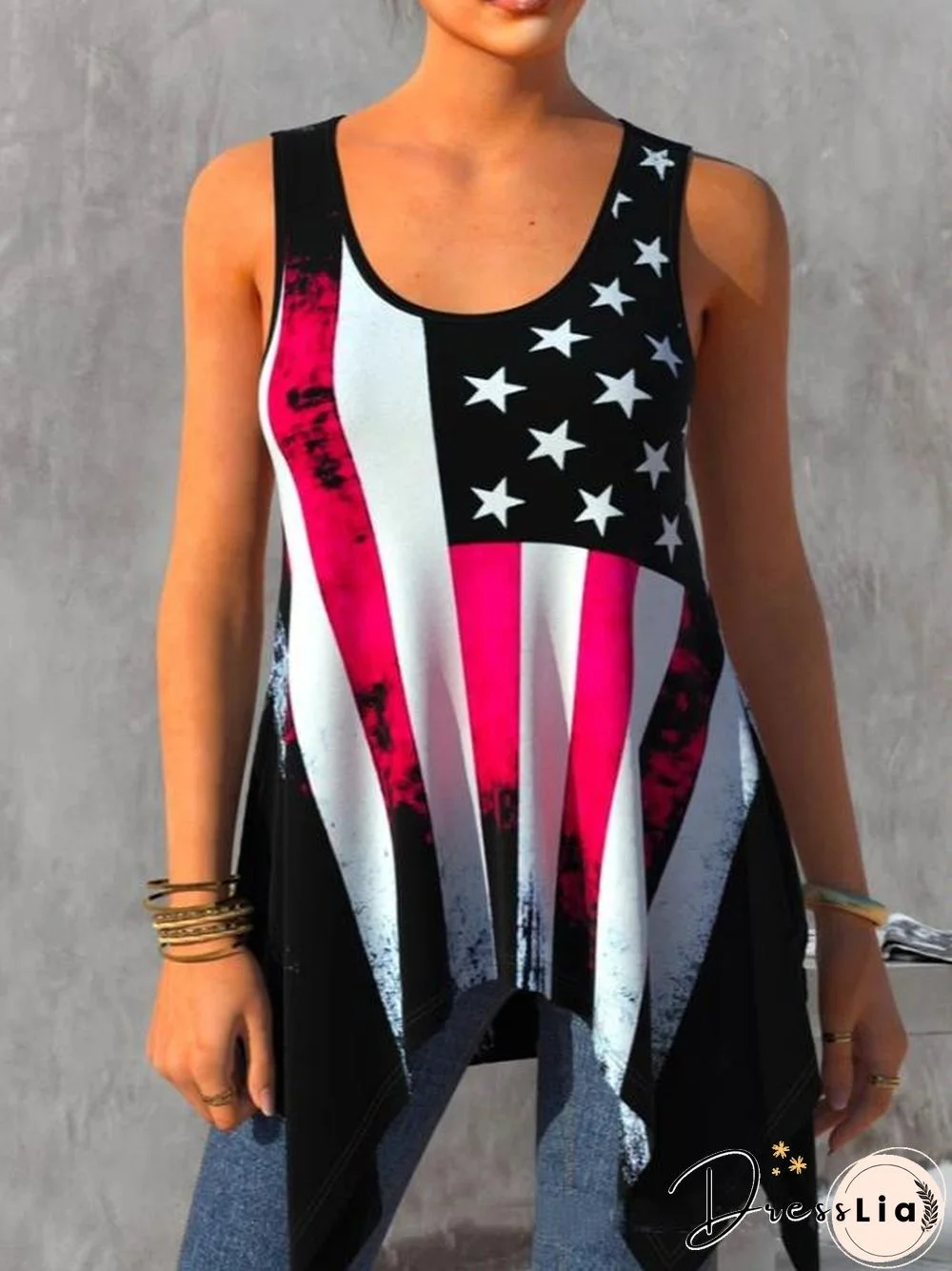 Leisure Pattern Women Tank Top