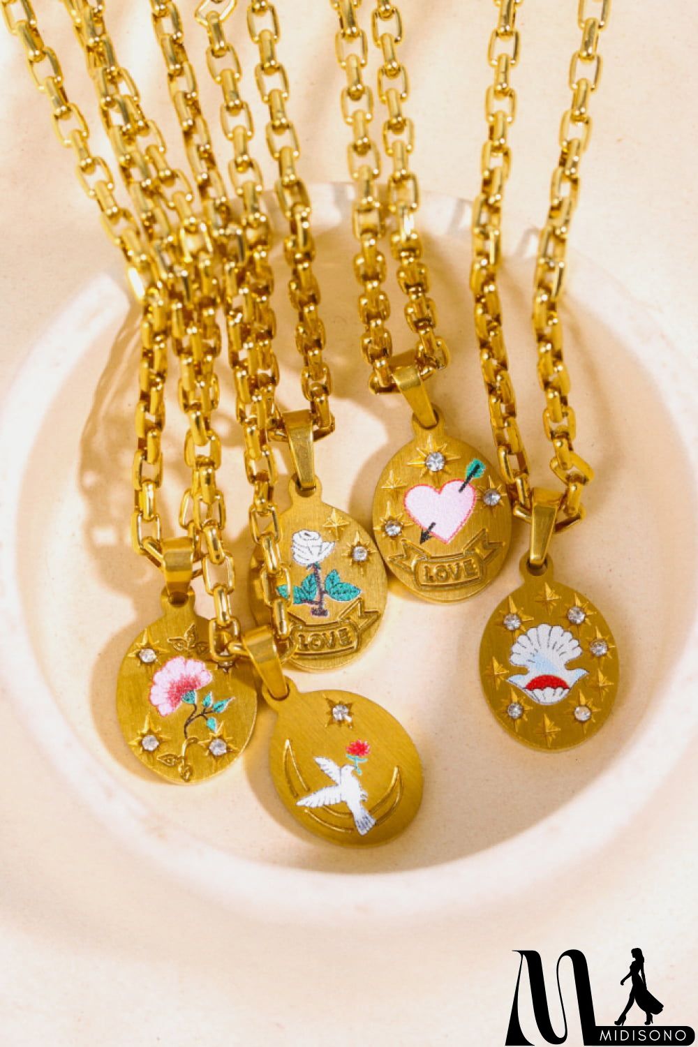 MidiSono - Stainless Steel 18K Gold-Plated Necklace