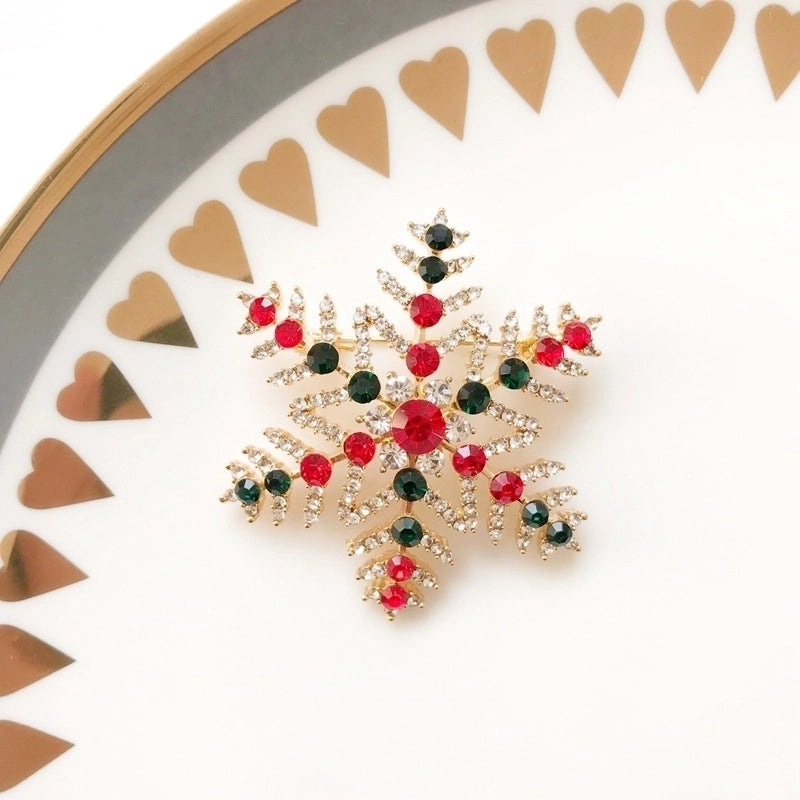 Cute Pin Christmas Tree Snowman Alloy Rhinestone Enamel Women’S Brooches