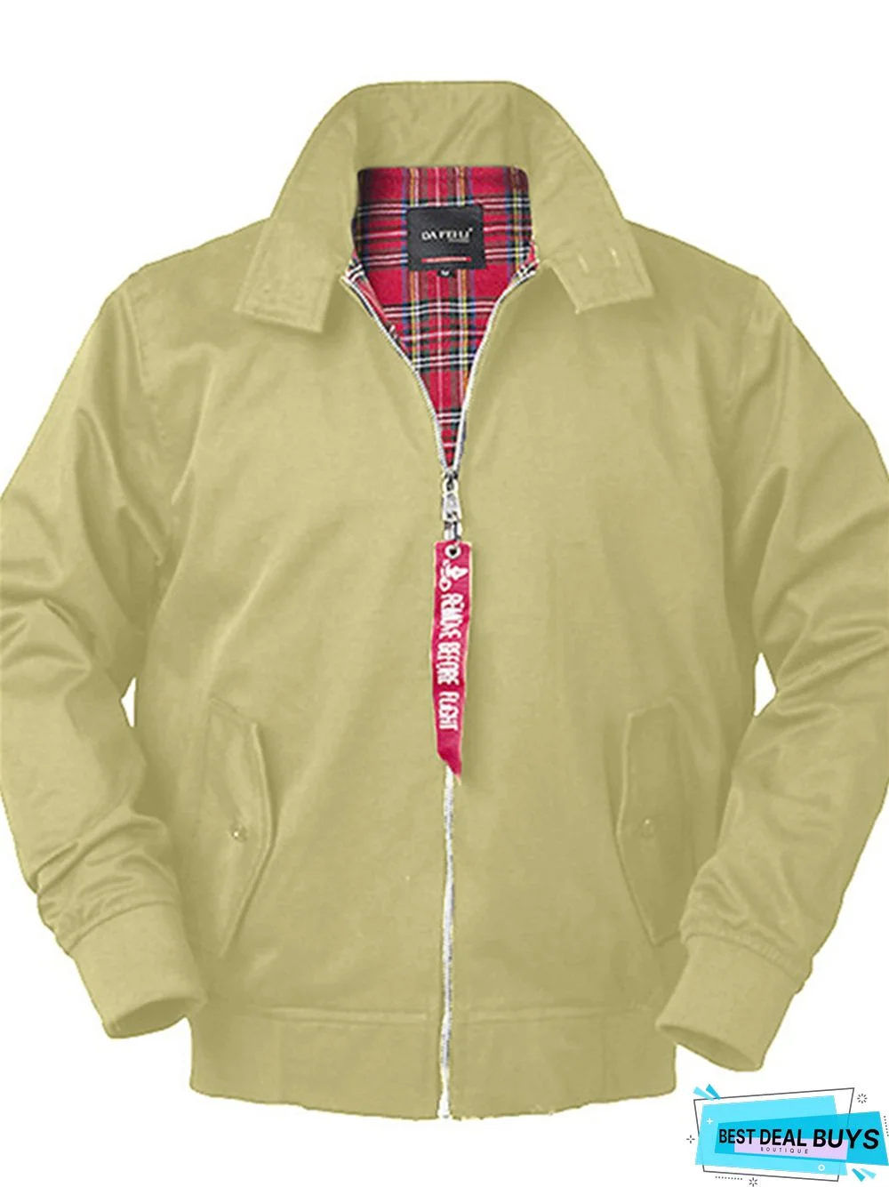 Solid Color Stand Collar Casual Men's Jacket Coat