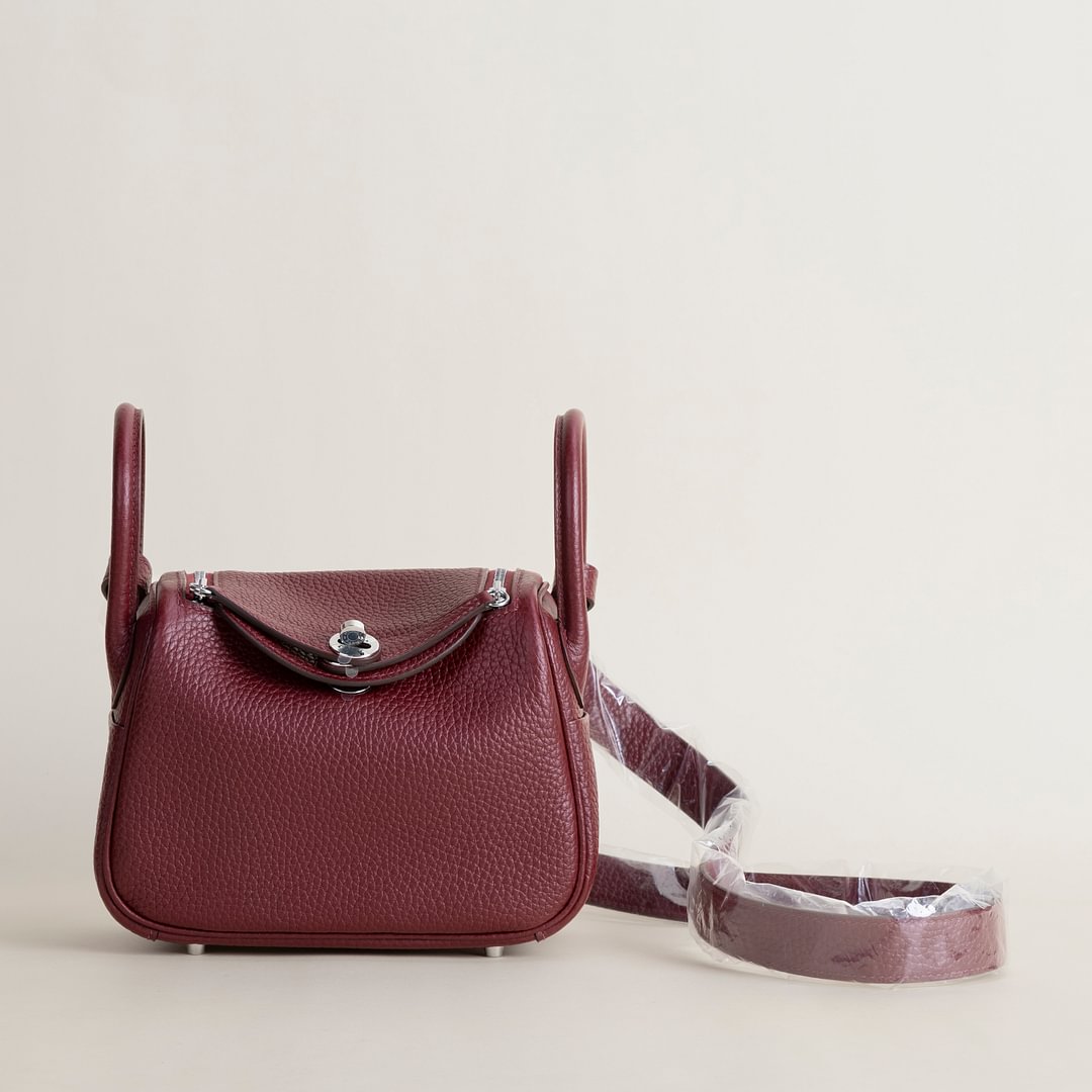 Mini Lindy Clemence leather 55 H Rouge PHW