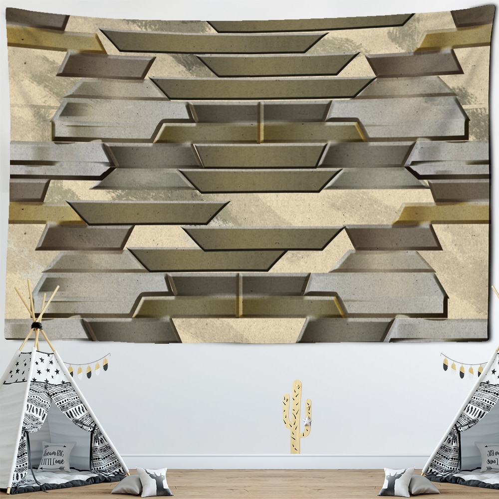 

Wall Tapestry - 3D Printed Brick Stone-150*130cm, 501 Original