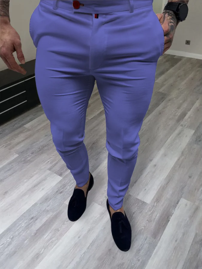 Men's Elegant Purple Pants