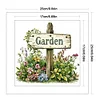Garden Sign-18CT Stamped Cross Stitch 25*25cm/9.84*9.84in tapestrymarket