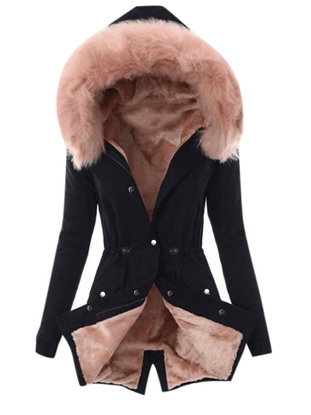 Women's Parka Outdoor Windproof  Warm Pocket Full Zip Hoodie Jacket