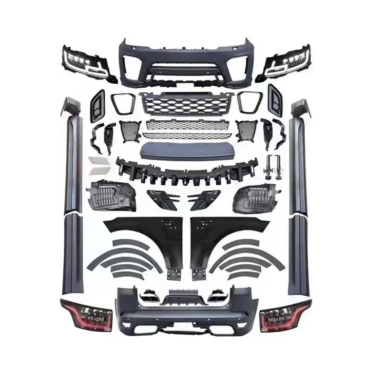 Conversion facelift full bumper headlight grille grill for Land Rover range rover sport body kit 2014 upgrade to 2018 SVR assembly ITN Auto