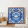 Motif Mandala, Chat-Rond, Foret, Peinture Diamant-30*30CM