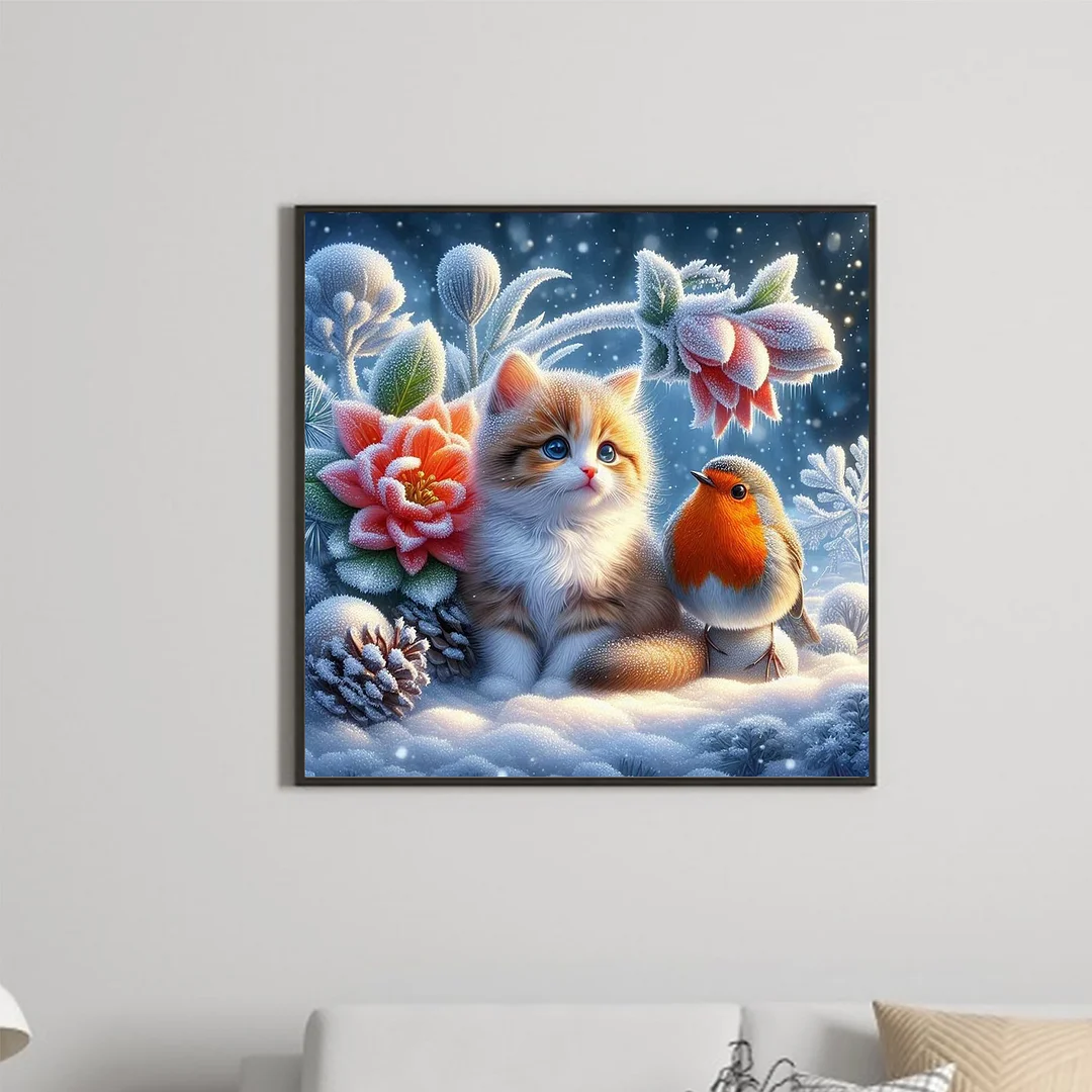 Diamond Painting - Full Round Drill - Cat(Canvas|40*40cm)