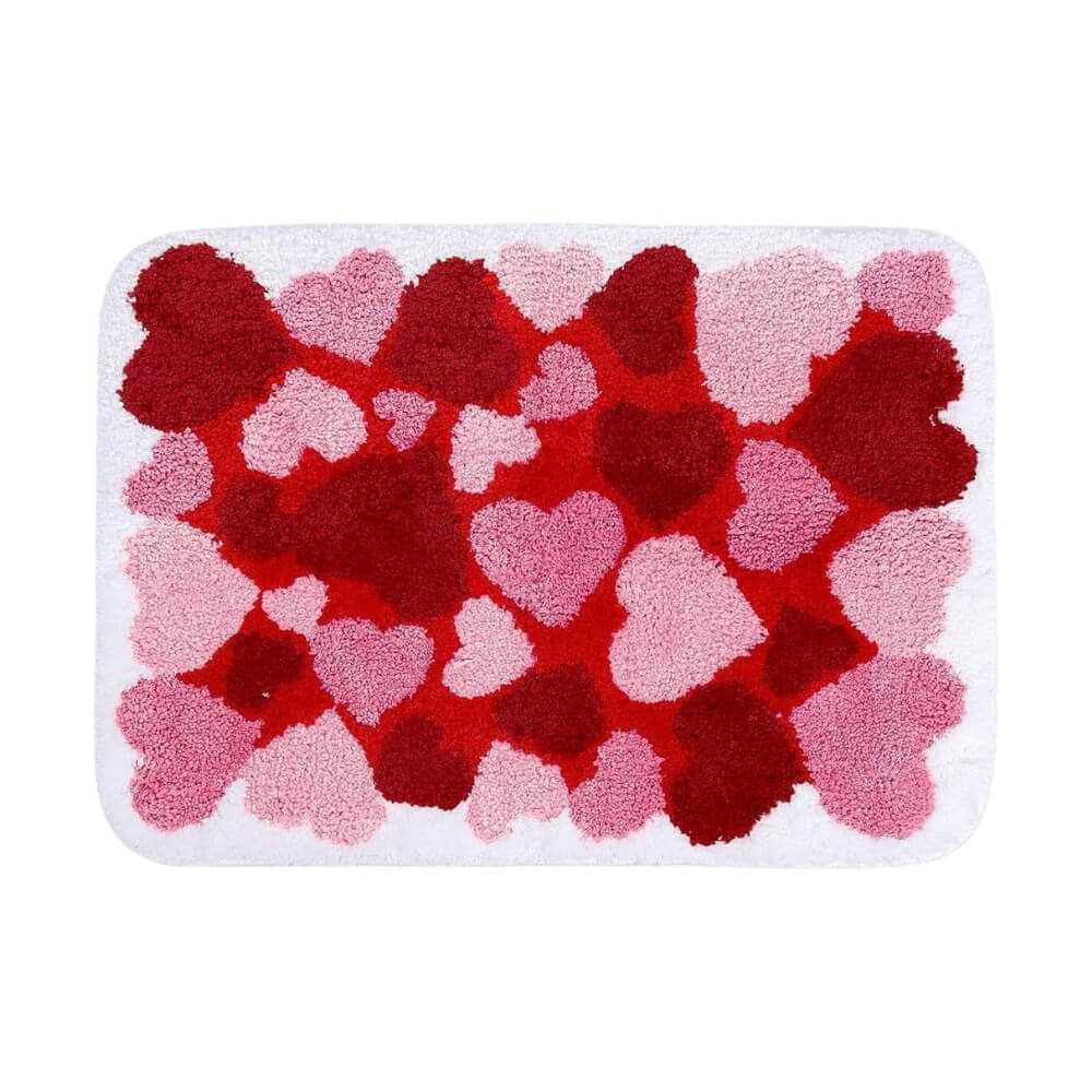Valentine's Day Faux Wool Rug Doormat