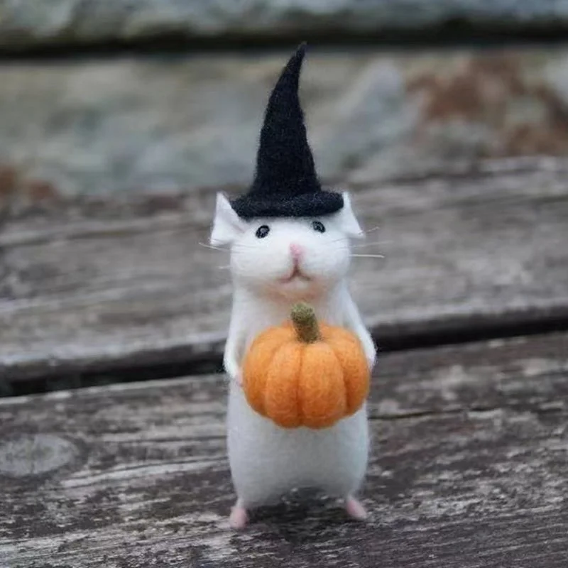 🔥Handmade Halloween Mouse With A Pumpkin