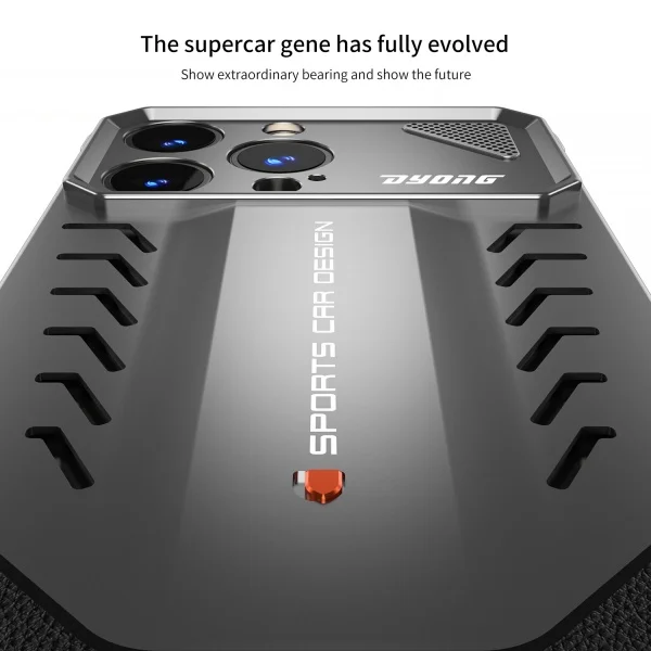 Aluminum Alloy Nappa Leather Buckle Heat Dissipation And Anti-fall iPhone Case