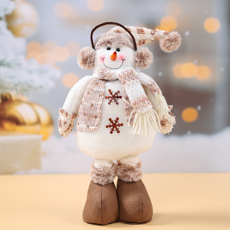 Tegooe Telescopic Plush Reindeer Christmas Decoration - Adjustable Height Holiday Doll