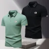 Men's New Retro Business Casual Ice Silk POLO Shirt