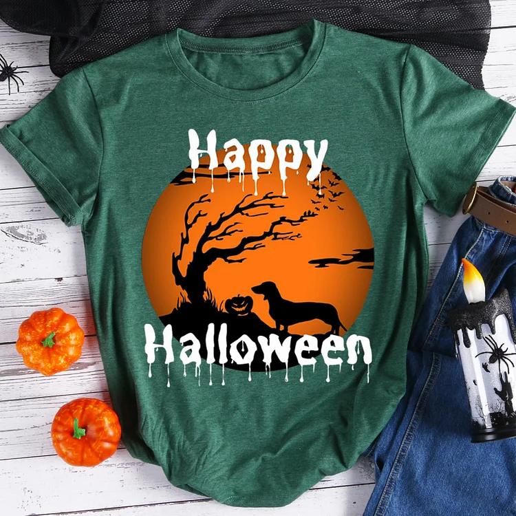 Dachshund halloween t shirt tee