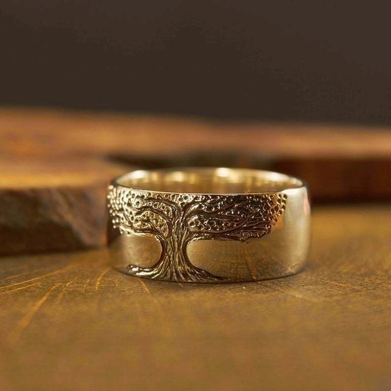 1 Piece Minimalist Tree Alloy Carving Women’s Rings