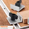 4Pcs T Track Stop Block Bi-Directional Short Stop Kit Woodworking Bench Top Jig