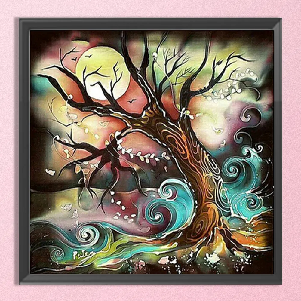 Full Round Diamond Painting 35*35cm - Abstract Tree