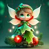 Diamond Painting -DIY Round Drill Xmas Elf Girl(40x40cm)
