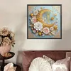 Fleur croissant de lune - peinture diamant de forme sp&eacute;ciale - 30*30cm