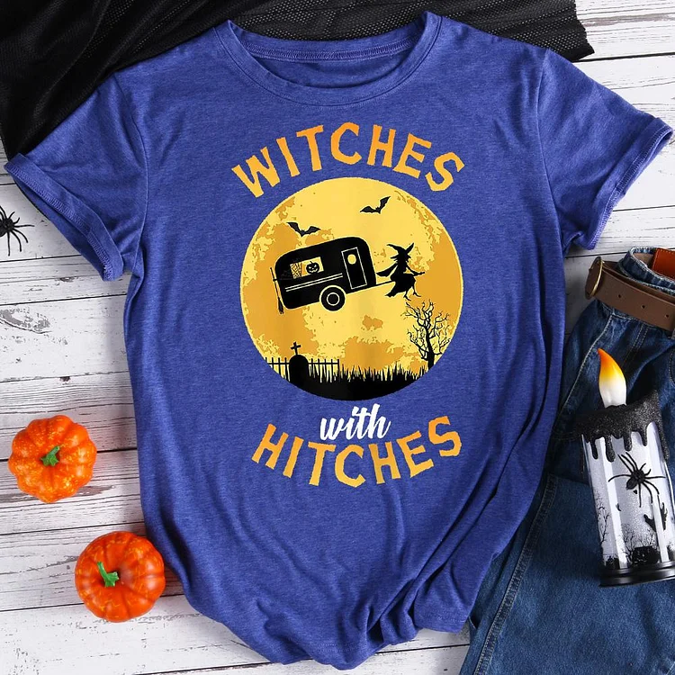 Witches with hitches Halloween T-Shirt Tee -07876