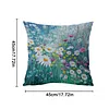 (Multi-Style) Flower Cross Stitch Pillow Cover Kit 11CT Stamped 3 Strands 45x45cm tapestrymarket