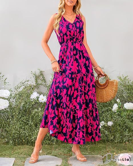 Women'S Dresses Vintage Print Halter Neck Sleeveless Dress