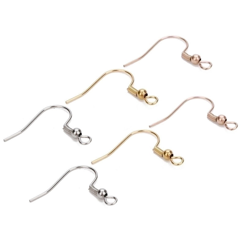 20 PCS/Package Stainless Steel Solid Color Hook Earring Findings Minimalist