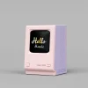 Retro Small Computer Lyrics Speaker Desktop Clock Alarm Lyrics Display Wireless Bluetooth Speaker