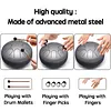 Lronbird Alloy Steel Tongue Drum 6 Inch 8 Notes Hand Drums with Bag Sticks Music Book, Sound Healing Instruments for Musical Education Entertainment 