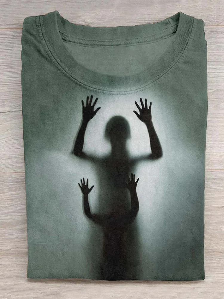 Mysterious Reflection People Art Print Design T-shirt