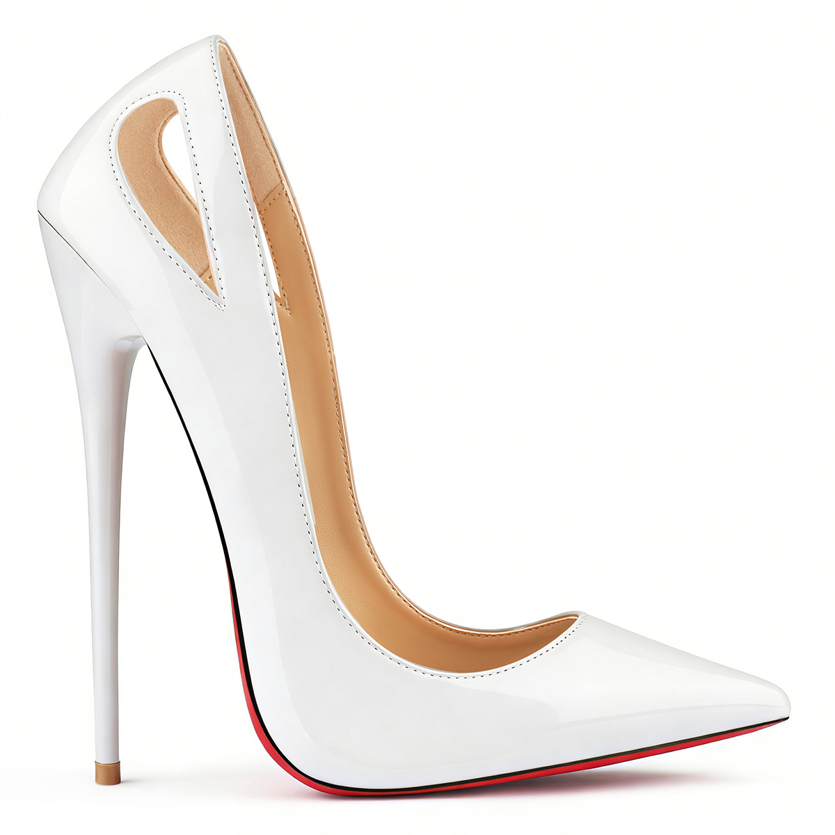 160mm Sky-High High Heels Red Bottom Shoes Classic Pointed Stiletto Heels-MERUMOTE