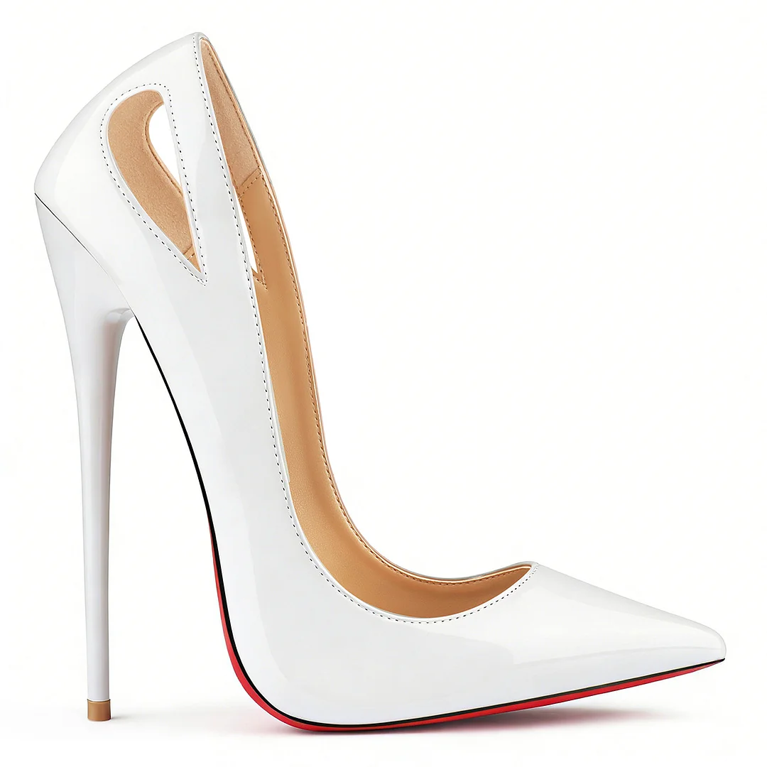 160mm Sky-High High Heels Red Bottom Shoes Classic Pointed Stiletto Heels-MERUMOTE