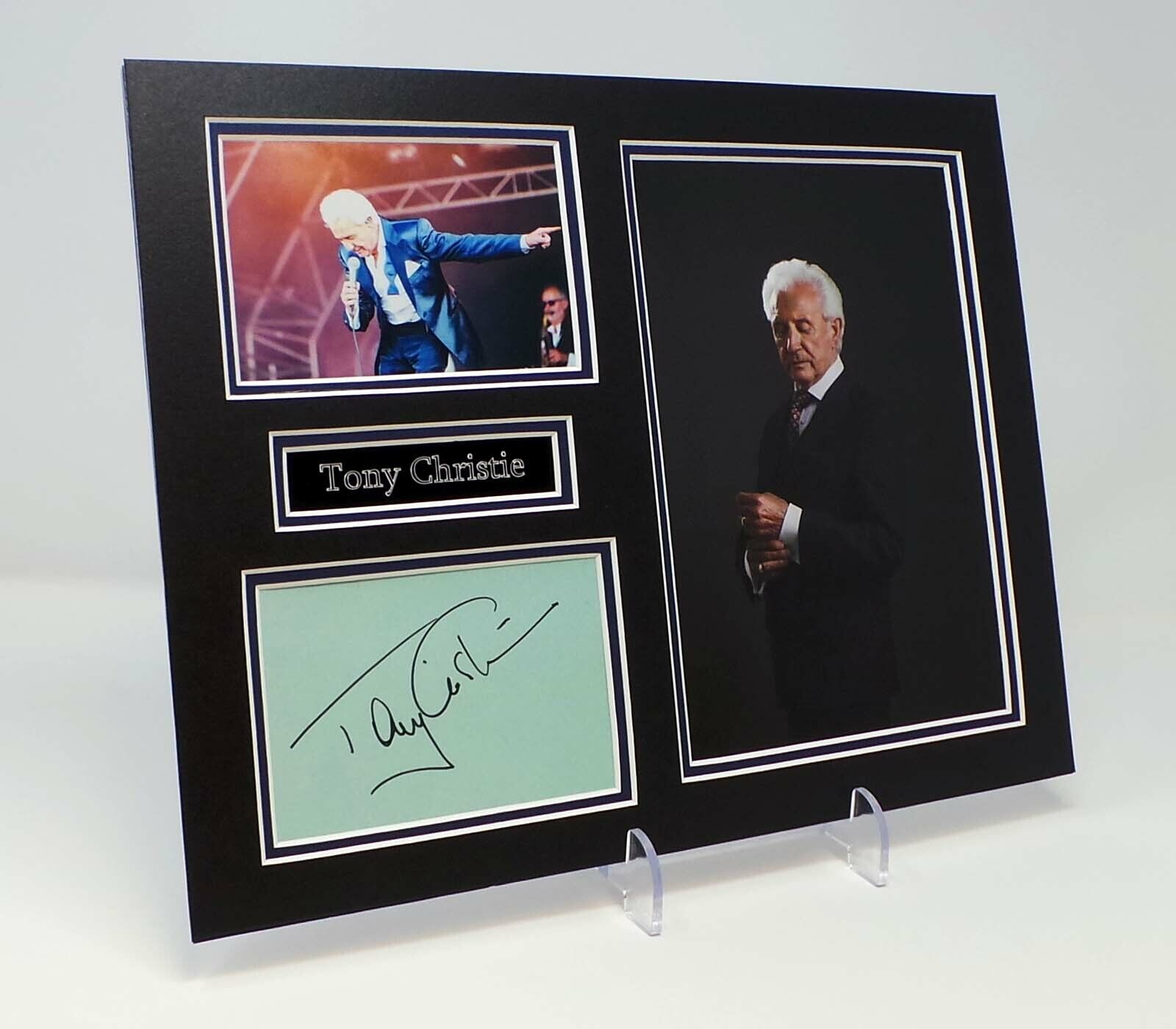 Tony CHRISTIE Signed Mounted Photo Poster painting Display AFTAL COA Singer of Amarillo