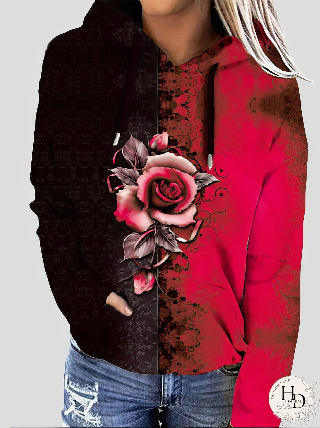 Stylish Rose Hoodie