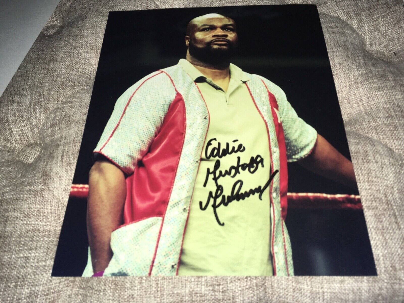 Eddie Mustafa Muhammad Boxing Signed 8 x 10