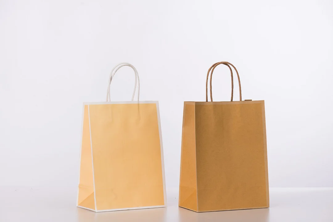 Beige Paper Bags With Logo