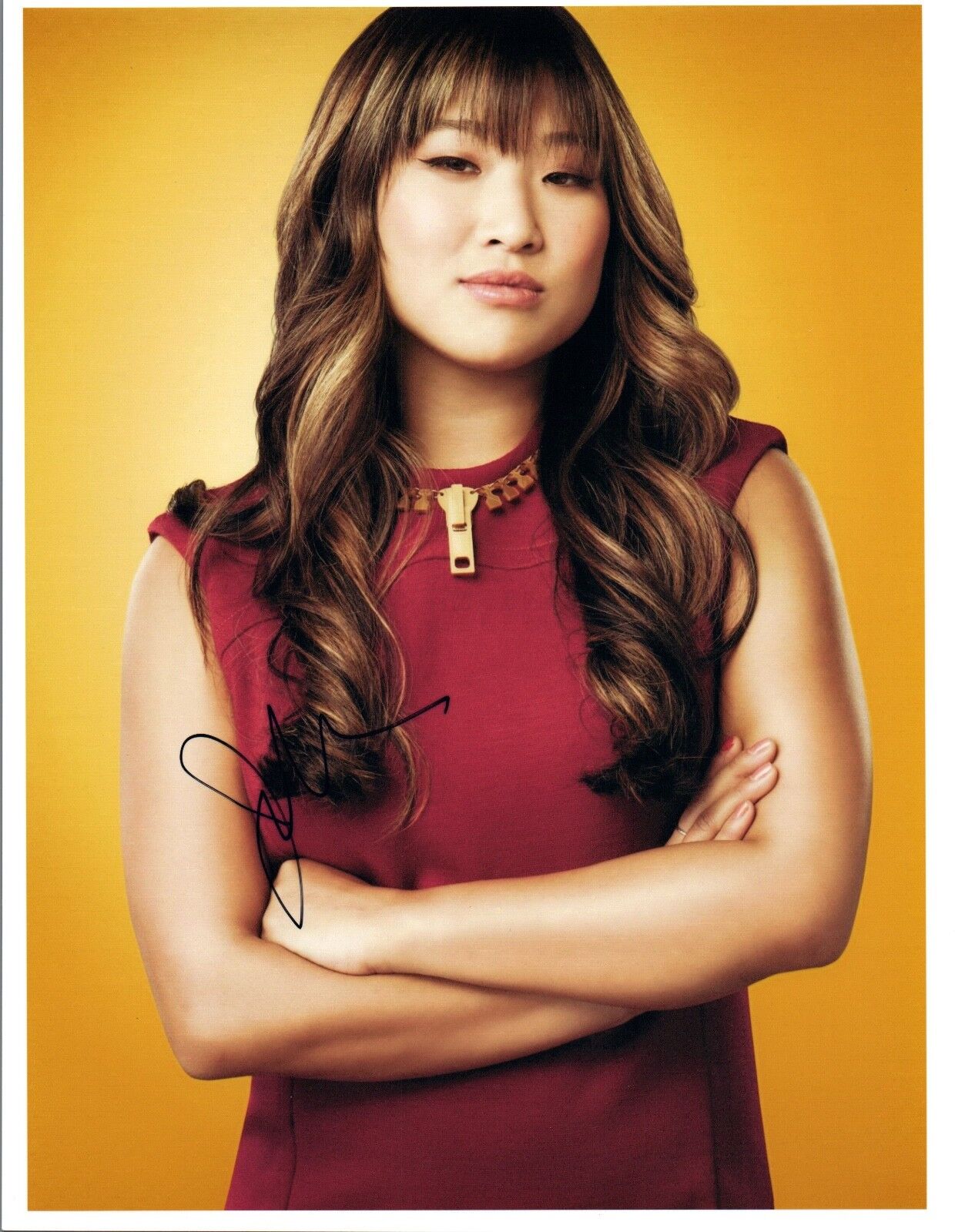 Jenna Ushkowitz Signed Autographed 8x10 Photo Poster painting Glee Actress VD