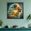 (US Only)Paint By Numbers Kit On Canvas DIY Oil Art Silhouette Lion Picture Decor40x40cm