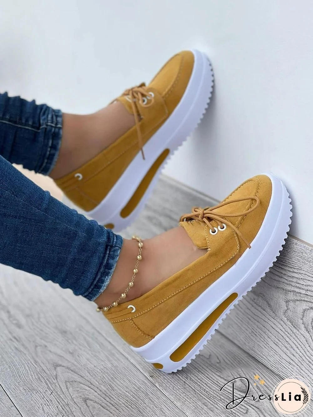 Casual Pu Leather Platform Shoes