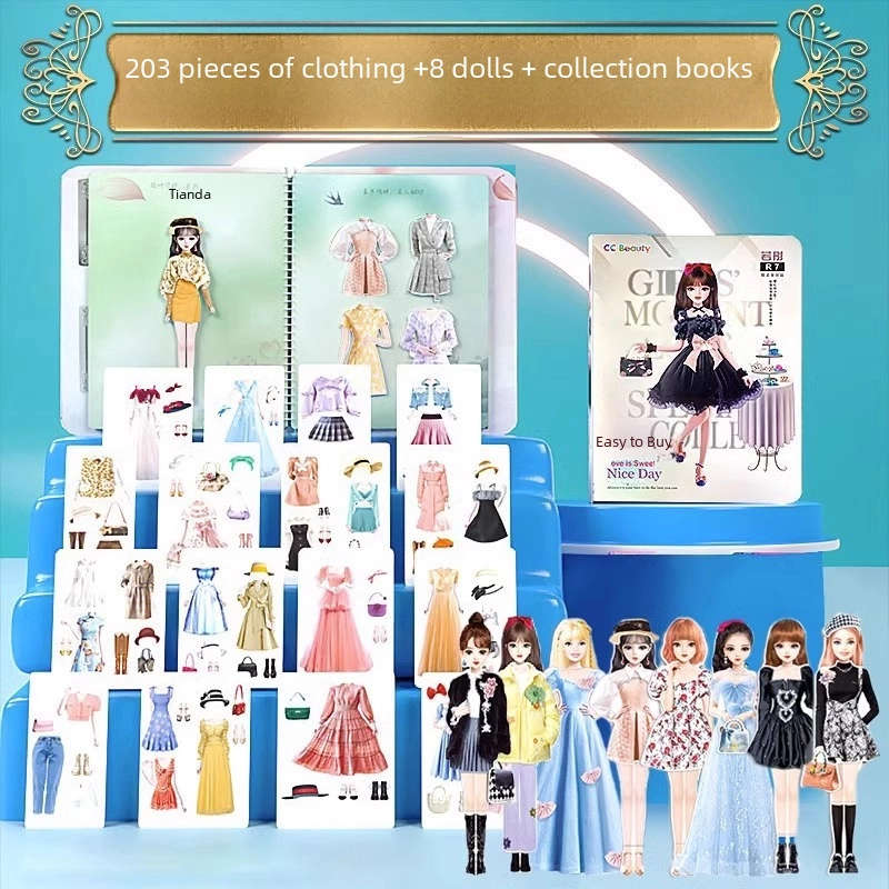 Creative Fashionable Changeable Magnetic Stickers Book Storage Set Early Education Enlightenment Toys Quiet Doodle Books