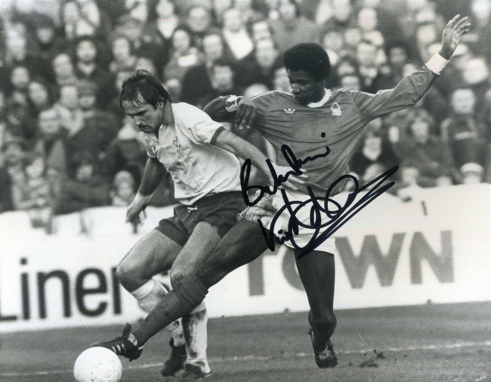 VIV ANDERSON Signed Photo Poster paintinggraph - NOTTINGHAM FOREST / Manchester Utd - Preprint