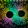 Solar Fence Lights Mandala Theme Waterproof Metal Solar Powered Deck Step Stair Lights for Garden Post Patio Decor Gifts for Women Mom